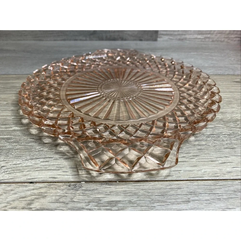 Anchor Hocking WATERFORD/WAFFLE PINK *10 1/4